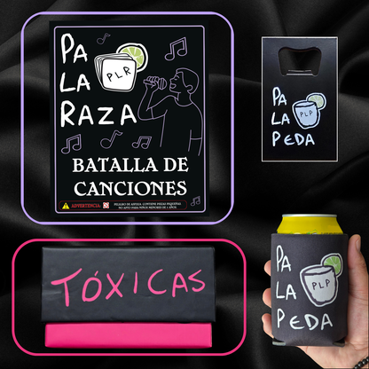 PLR BATALLA DE CANCIONES CON PLP 3 TOXICAS, KOOZIE, BOTTLE OPENER